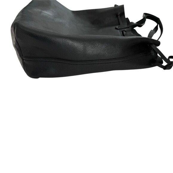 MADEWELL The Drawstring Transport Tote Saddle Bag Purse Black Leather Women's - Picture 5 of 16